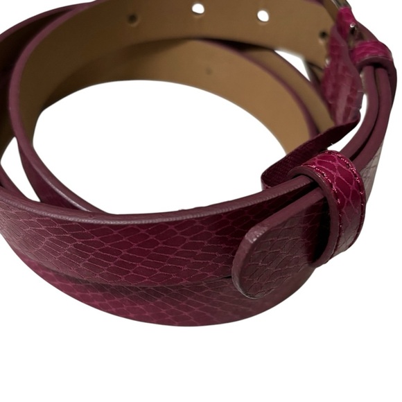Target Fuschia Faux Leather Belt Silver Buckle Women’s Size 2XL - Picture 3 of 12